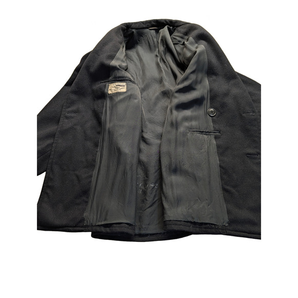 100% Wool AUTH NAVY Peacoat, -M 38R-Overcoat All Buttons attached - Picture 6 of 7